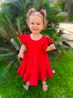 Vestido Sianinha Vermelho Baby 1 ano (Premium)