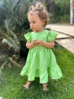 Vestido Sianinha Verde Baby 1 ano (Premium)