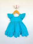 Vestido Luxo 1 ano Baby Azul (Premium)