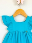 Vestido Luxo 1 ano Baby Azul (Premium)