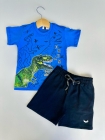 Conjunto Dinossauro Azul Royal