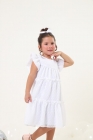 Vestido Chiffon Branco com Laço