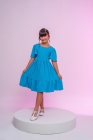 Vestido Eloise Azul Pipoquinha