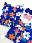 Conjunto Eloá Floral Azul