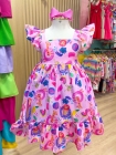 Vestido Rosa Animais