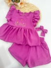 Conjunto Lunna Lilas + Laço