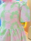 Vestido Laise Rosa com Verde