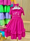 Vestido Lunna Bordado Pink