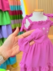 Vestido Lunna Bordado Lilás