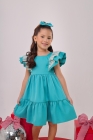Vestido Renda Luxo Verde Agua