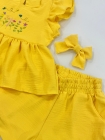 Conjunto Lunna Amarelo + Laço