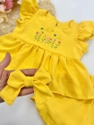 Conjunto Lunna Amarelo + Laço