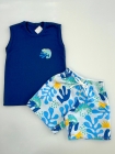 Conjunto Azul Camaleão Regata