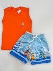 Conjunto Laranja Regata