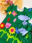 Vestido + Calcinha (1 ano) Verde Flores