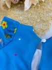 Vestido + Calcinha (1 ano) Azul Flores