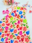 Vestido Midi Alça Flores