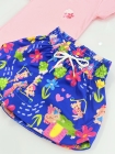 Conjunto T-shirt Rosa Bebe