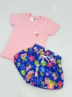 Conjunto T-shirt Rosa Bebe