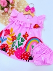 Vestido + Calcinha (1 ano) Flores