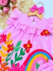 Vestido + Calcinha (1 ano) Flores