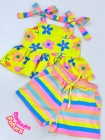 Conjunto Listras Flores