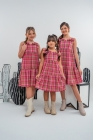 Vestido Xadrez Vermelho Laço