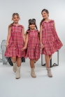 Vestido Xadrez Vermelho Laço
