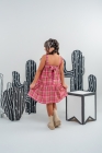 Vestido Xadrez Vermelho Laço