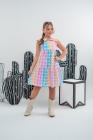 Vestido Xadrez Candy Laço