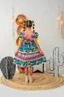 Vestido Junino Azul Turquesa (NA)