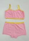 Kit Top + Calcinha Boxer Rosa