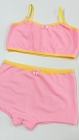 Kit Top + Calcinha Boxer Rosa
