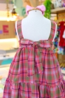 Vestido Xadrez Vermelho Laço
