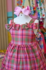 Vestido Xadrez Vermelho Laço