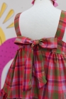 Vestido Xadrez Vermelho Laço