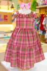 Vestido Xadrez Vermelho Laço