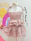 Conjunto Xadrez Short Saia Nude
