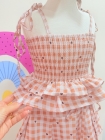 Conjunto Xadrez Short Saia Nude