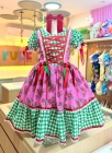 Vestido Junino Xadrez Catarina Rosa (NA)