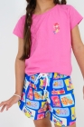 Conjunto T-shirt Rosa Chiclete