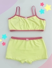 Kit Top + Calcinha Boxer Amarelo