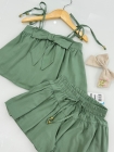 Conjunto Laço Cor Oliva