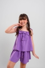 Conjunto Laço Cor Lavanda