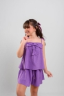 Conjunto Laço Cor Lavanda