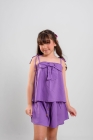 Conjunto Laço Cor Lavanda