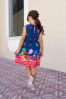 Vestido Lúdico Azul Marinho