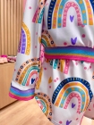 Conjunto Gola Listras Arco iris