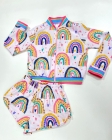 Conjunto Gola Listras Arco iris