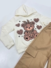 Conjunto Capuz Moletom Urso